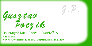 gusztav poczik business card